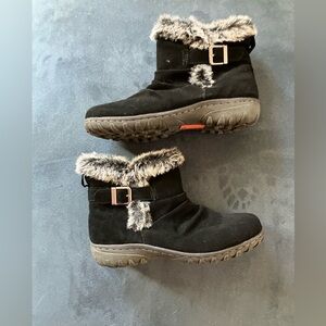 Women's Black Fur-Lined Ankle Boots